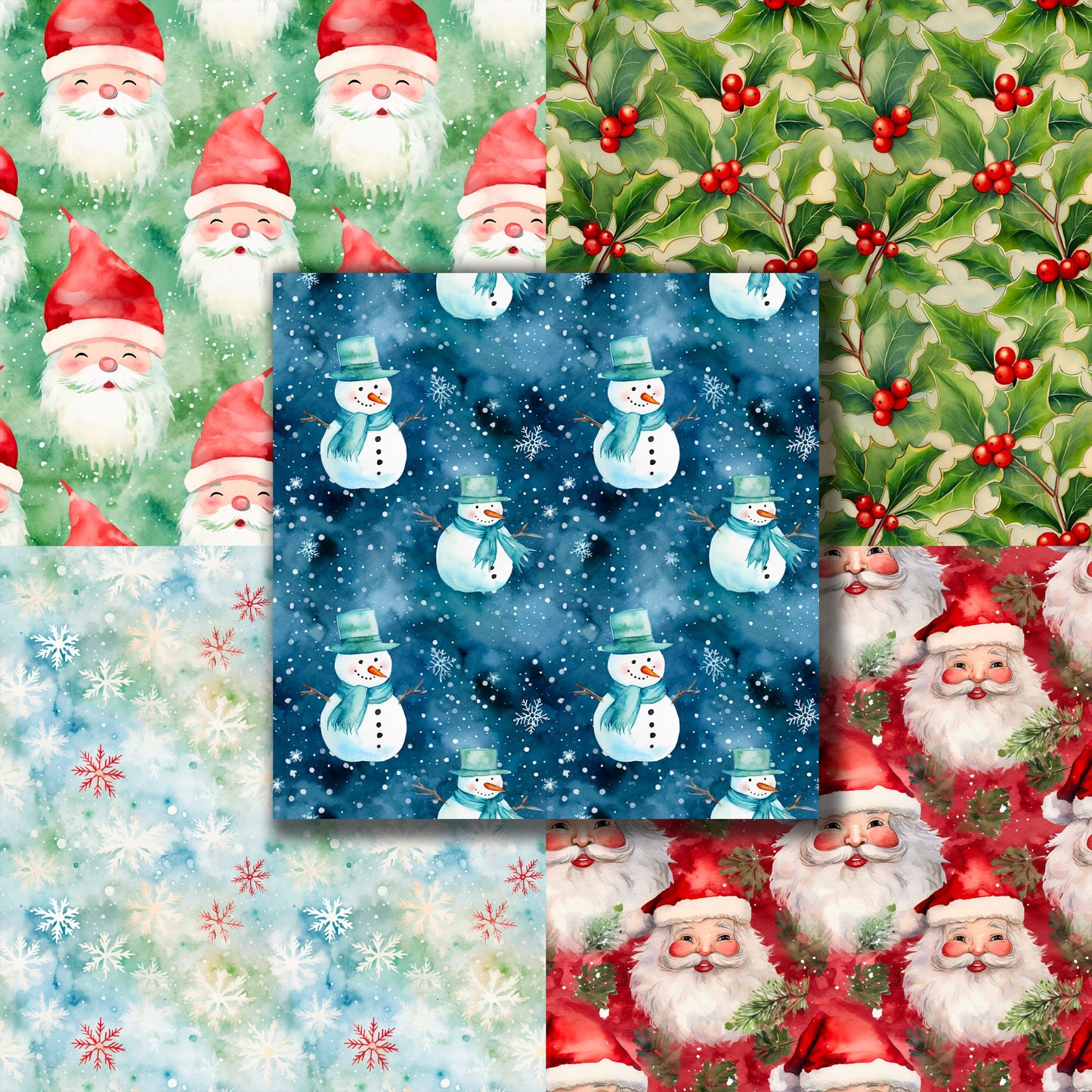 Watercolor Christmas 12X12 Paper Pack - 8575