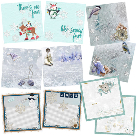 Winter Days NPM Set of 5 Double Page Layouts
