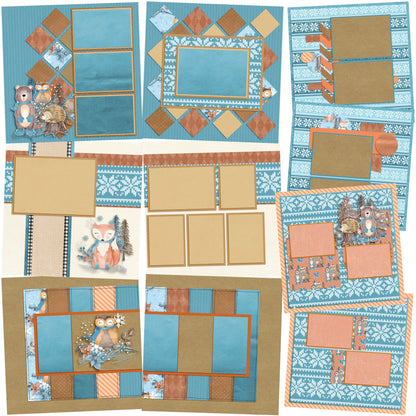 Winter Forest - Set of 5 Double Page Layouts - 1644