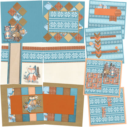 Winter Forest NPM - Set of 5 Double Page Layouts - 1645