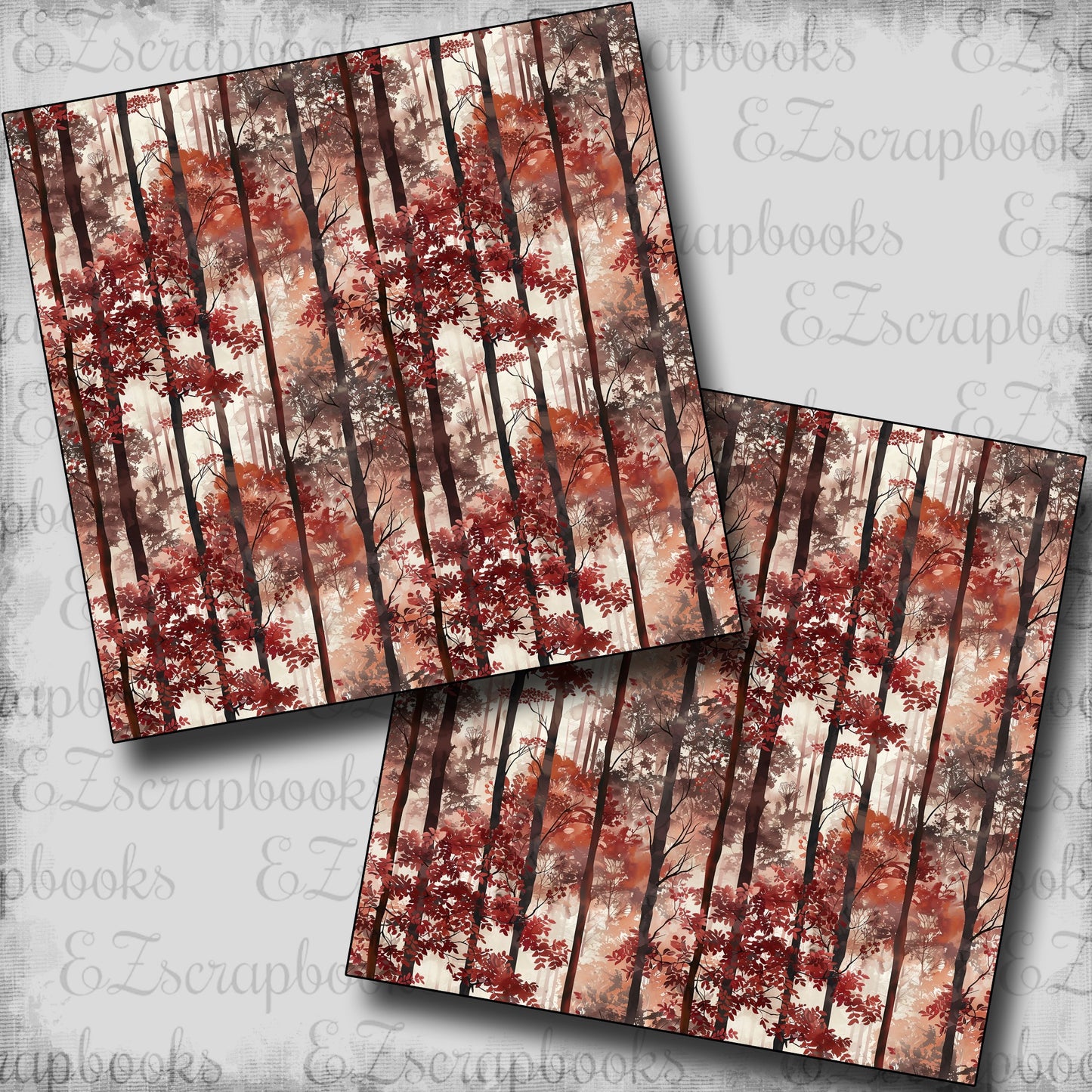 Fall Season Forest - Scrapbook Papers - 24-774