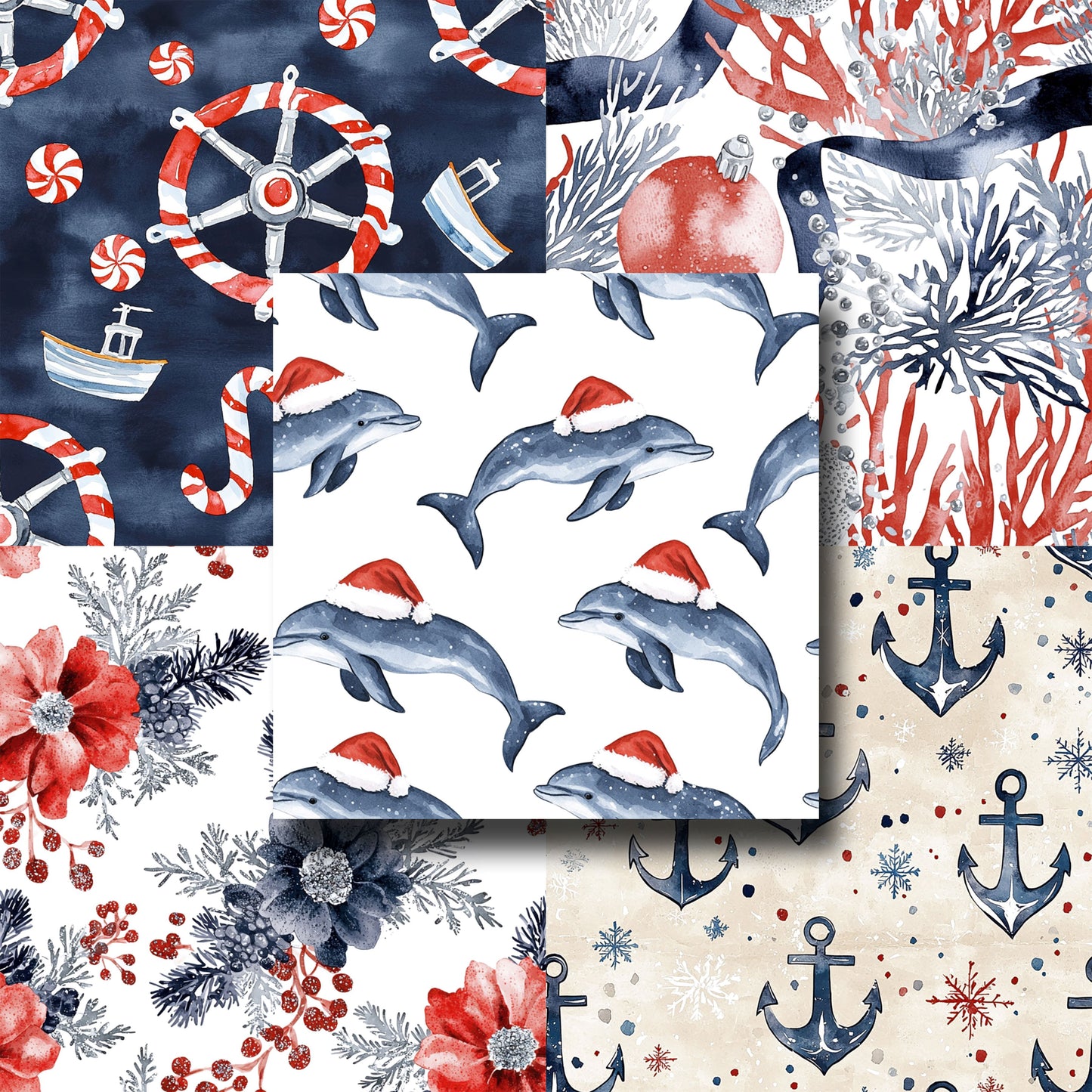 Nautical Noel - 12X12 Scrapbook Paper Pack - 25-8013