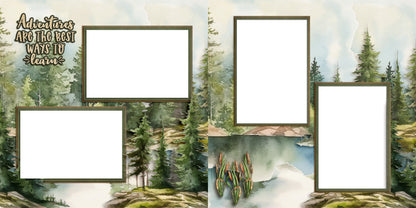 Outdoor Adventures - EZ Digital Scrapbook Pages - INSTANT DOWNLOAD