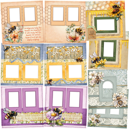 Honey Bee EZ Quick Pages -  Digital Bundle - 10 Digital Scrapbook Pages - INSTANT DOWNLOAD