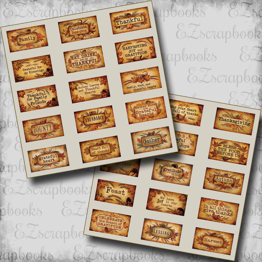 Thanksgiving Phrases - Clip Art Sheets CAS - 25-305
