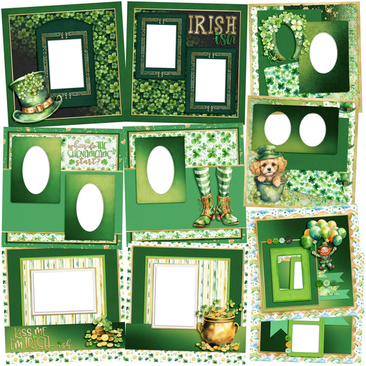 St Patrick's Day EZ Quick Pages -  Digital Bundle - 10 Digital Scrapbook Pages - INSTANT DOWNLOAD
