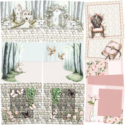 Enchanted Dream EZ Background Pages -  Digital Bundle - 10 Digital Scrapbook Pages - INSTANT DOWNLOAD
