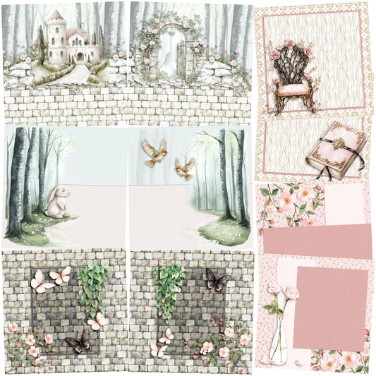 Enchanted Dream EZ Background Pages -  Digital Bundle - 10 Digital Scrapbook Pages - INSTANT DOWNLOAD