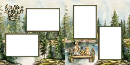 Outdoor Adventures Fishing - EZ Digital Scrapbook Pages - INSTANT DOWNLOAD