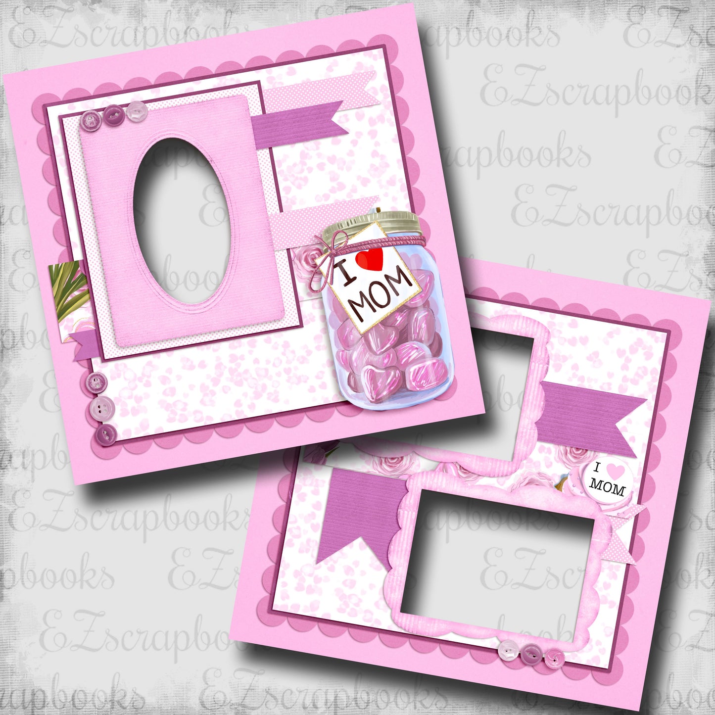 Mom Candy Jar - EZ Digital Scrapbook Pages - INSTANT DOWNLOAD