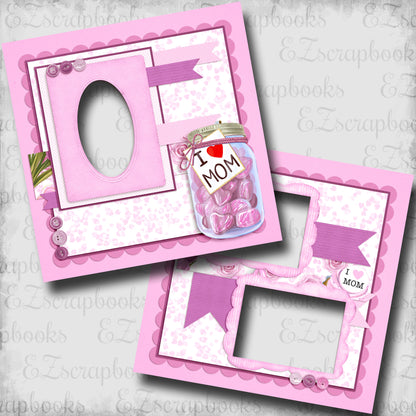 Mom Candy Jar - EZ Digital Scrapbook Pages - INSTANT DOWNLOAD