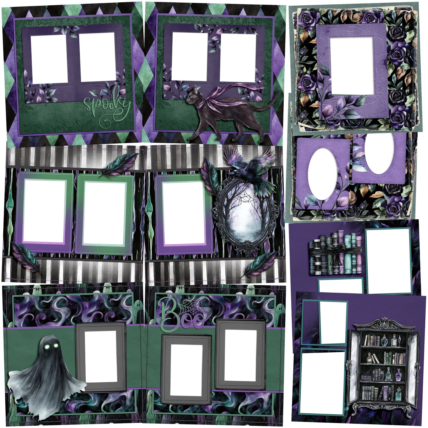 Twilight Chamber EZ Quick Pages -  Digital Bundle - 10 Digital Scrapbook Pages - INSTANT DOWNLOAD