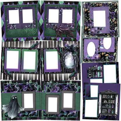 Twilight Chamber EZ Quick Pages -  Digital Bundle - 10 Digital Scrapbook Pages - INSTANT DOWNLOAD