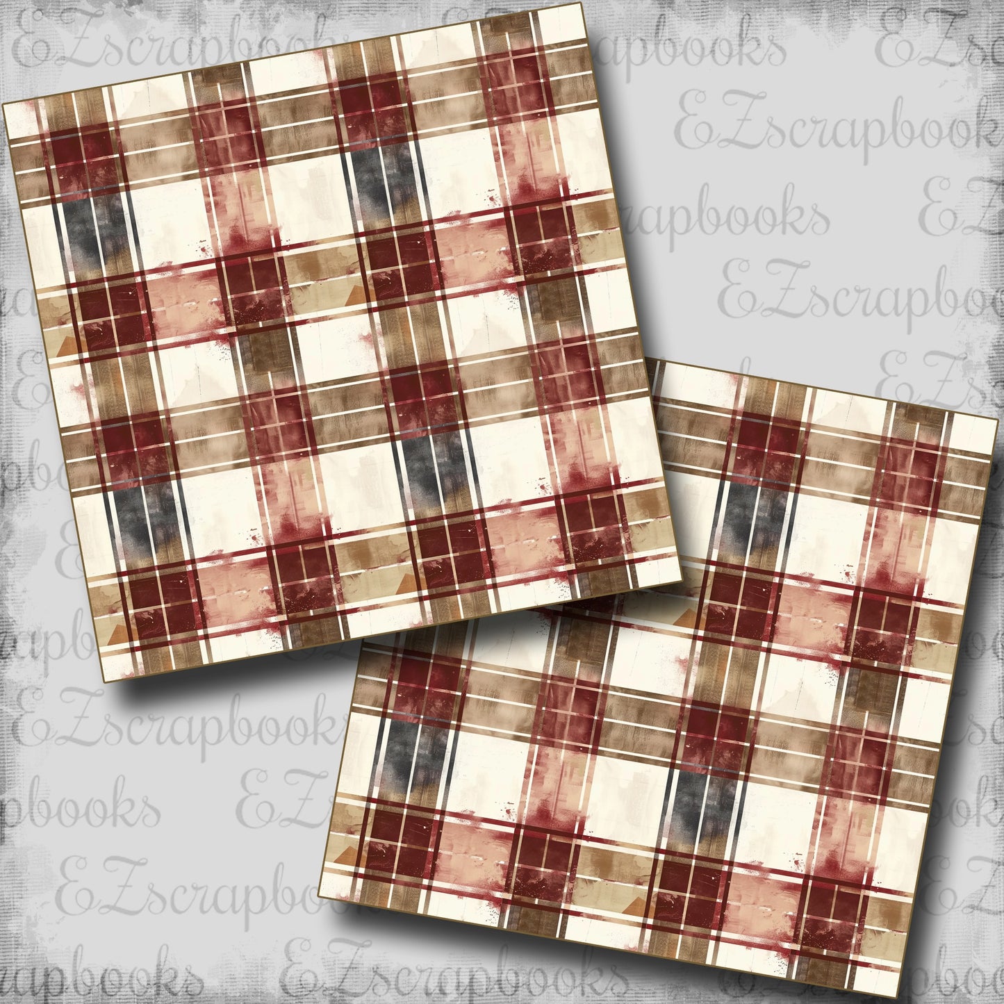 Fall Season Plaid - Scrapbook Papers - 24-776