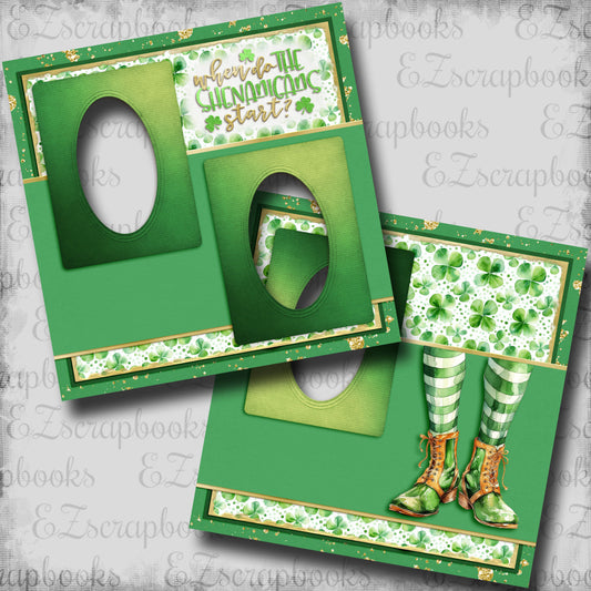 Leprechaun Legs - EZ Digital Scrapbook Pages - INSTANT DOWNLOAD