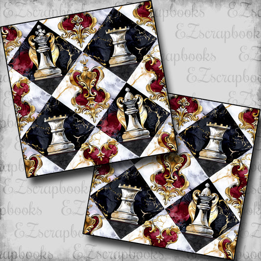 Baroquet Era Chess - Scrapbook Papers - 25-148