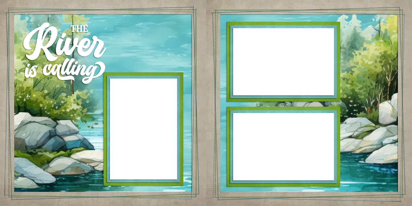 Outside Adventures EZ Quick Pages -  Digital Bundle - 10 Digital Scrapbook Pages - INSTANT DOWNLOAD