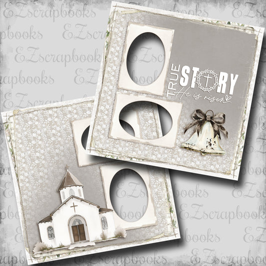 Easter Lace True Story - EZ Digital Scrapbook Pages - INSTANT DOWNLOAD