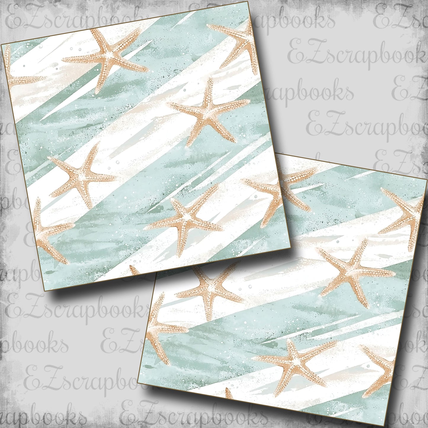 Coastal Holiday Starfish  - Scrapbook Papers - 25-019