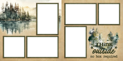 Think Outside - EZ Digital Scrapbook Pages - INSTANT DOWNLOAD