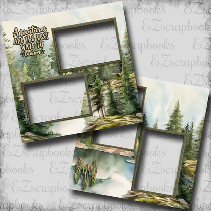 Outdoor Adventures - EZ Digital Scrapbook Pages - INSTANT DOWNLOAD