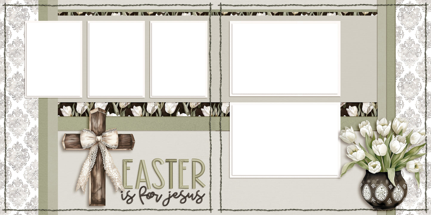Easter Lace EZ Quick Pages -  Digital Bundle - 10 Digital Scrapbook Pages - INSTANT DOWNLOAD