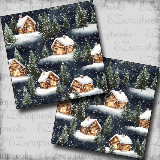 Winter Cabin - Scrapbook Papers - 25-040