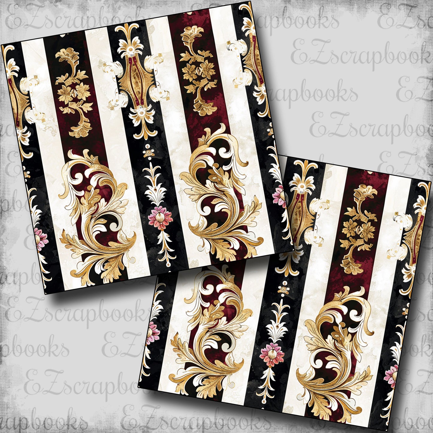 Baroquet Stripes - Scrapbook Papers - 25-149