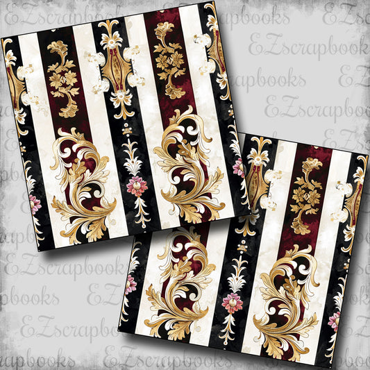 Baroquet Stripes - Scrapbook Papers - 25-149