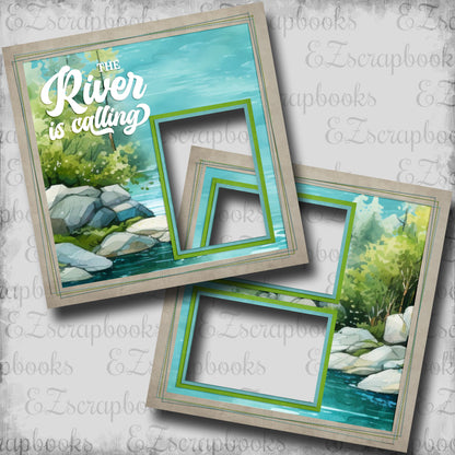 The River is Calling - EZ Digital Scrapbook Pages - INSTANT DOWNLOAD