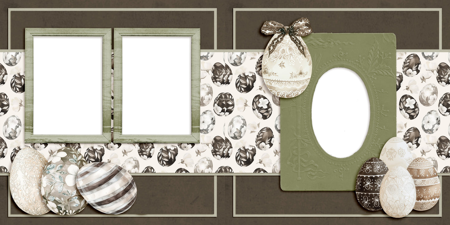 Easter Lace EZ Quick Pages -  Digital Bundle - 10 Digital Scrapbook Pages - INSTANT DOWNLOAD