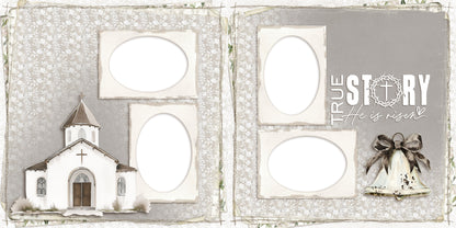 Easter Lace True Story - EZ Digital Scrapbook Pages - INSTANT DOWNLOAD