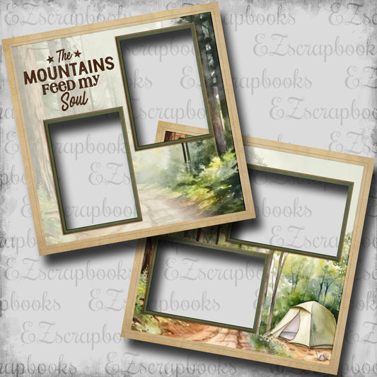The Mountains - EZ Digital Scrapbook Pages - INSTANT DOWNLOAD