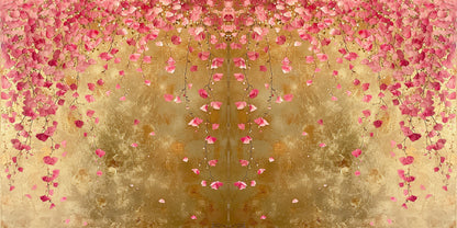 Tiny Pink Flower Cascade NPM - Scrapbook Layout - 25-541