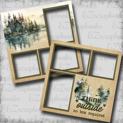 Think Outside - EZ Digital Scrapbook Pages - INSTANT DOWNLOAD