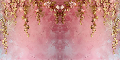 Pink & Gold Roses NPM - Scrapbook Layout - 25-542