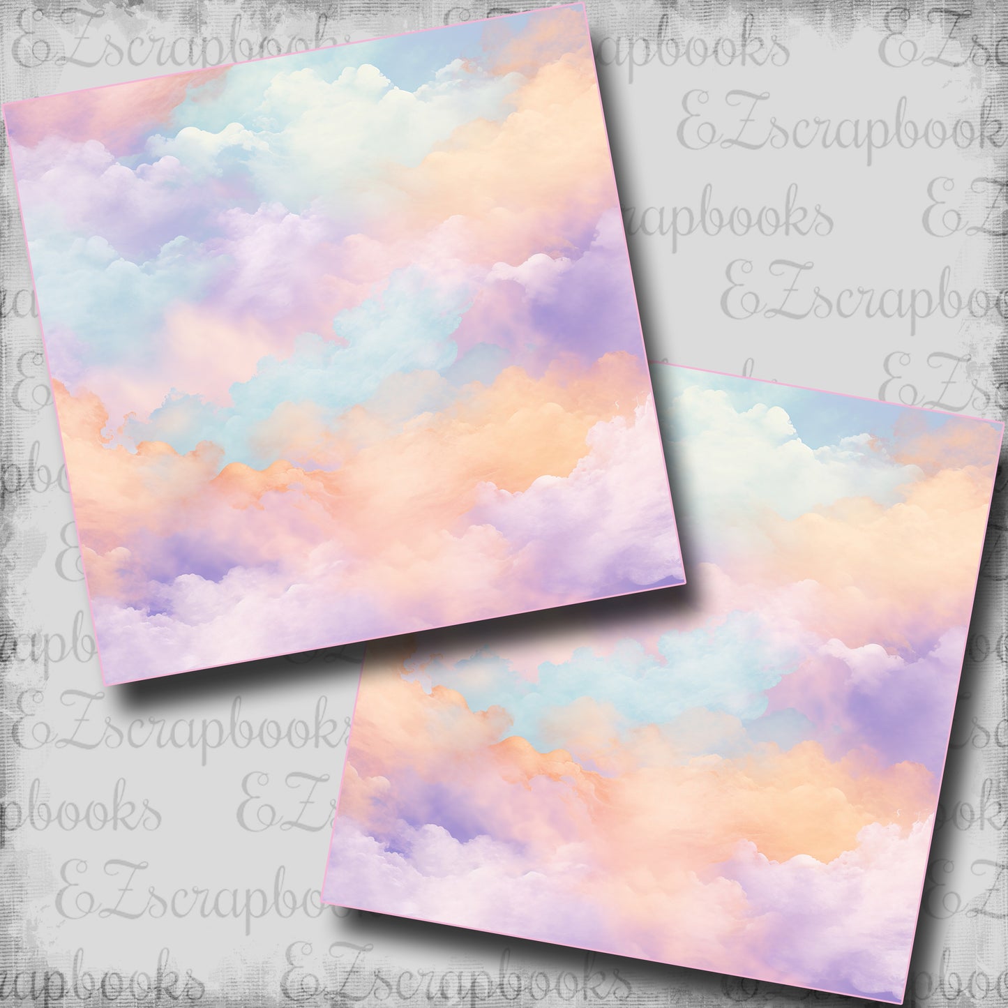 Pastel Birthday Clouds - Scrapbook Papers - 25-050