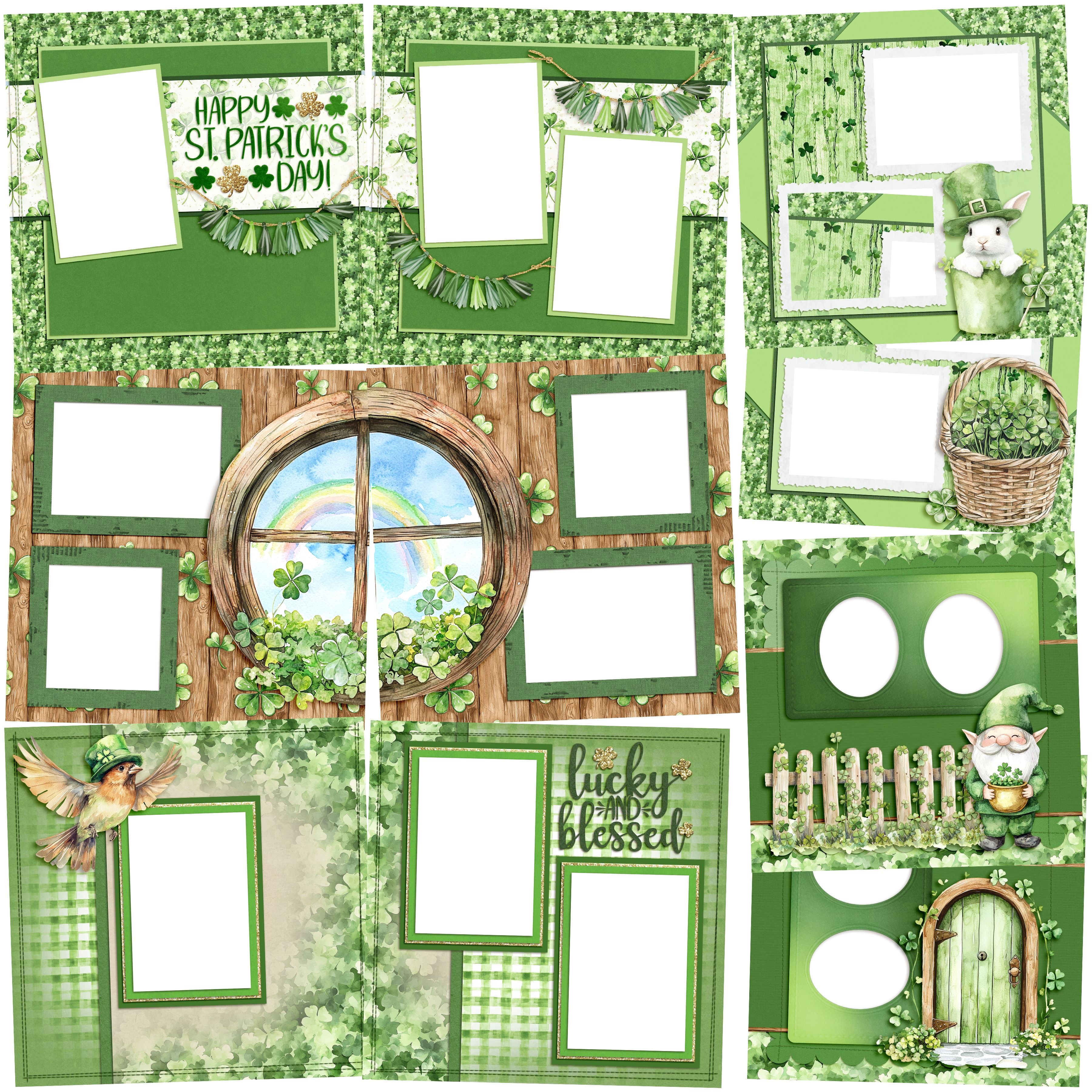 Lucky Cottage EZ Quick Pages - Digital Bundle - 10 Digital Scrapbook P ...