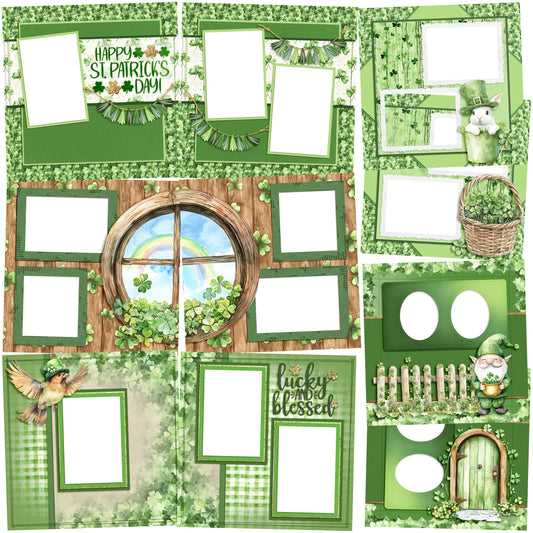 Lucky Cottage EZ Quick Pages -  Digital Bundle - 10 Digital Scrapbook Pages - INSTANT DOWNLOAD