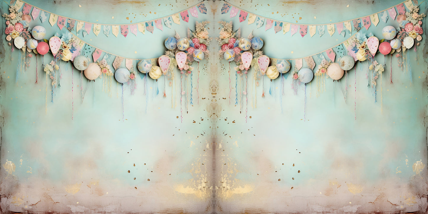 Pastel Birthday NPM - Set of 5 Double Page Scrapbook Layouts - 24-1019