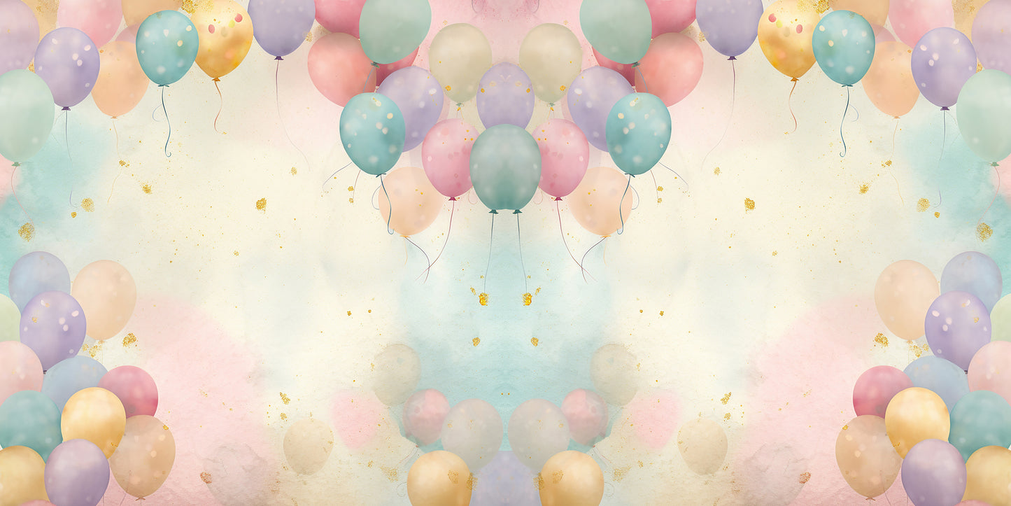 Pastel Birthday NPM - Set of 5 Double Page Scrapbook Layouts - 24-1019