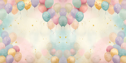 Pastel Birthday NPM - Set of 5 Double Page Scrapbook Layouts - 24-1019