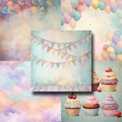 Pastel Birthday - 12X12 Scrapbook Paper Pack - 25-8057