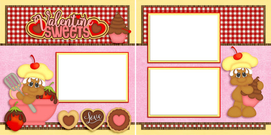 Valentine Sweets - Digital Scrapbook Pages - INSTANT DOWNLOAD - EZscrapbooks Scrapbook Layouts Love - Valentine