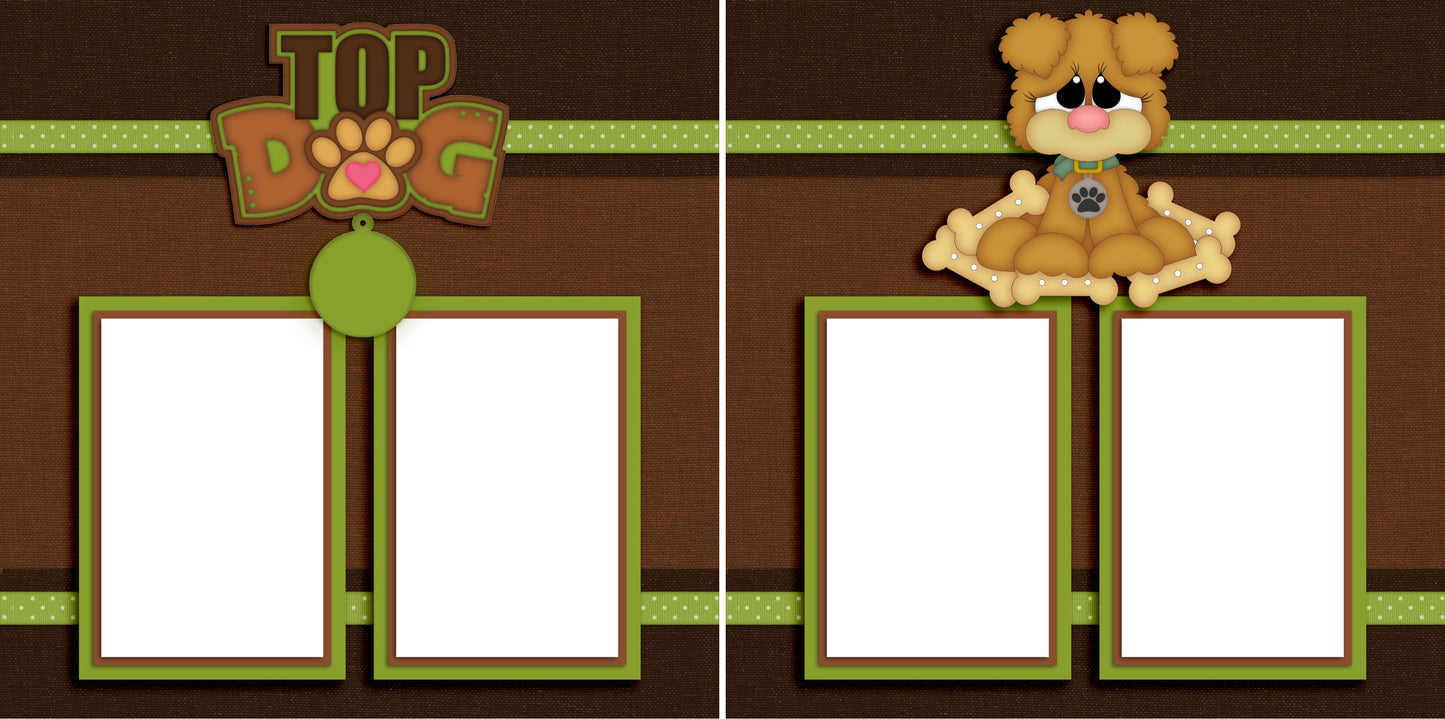 Top Dog - Digital Scrapbook Pages - INSTANT DOWNLOAD - EZscrapbooks Scrapbook Layouts dogs, Pets