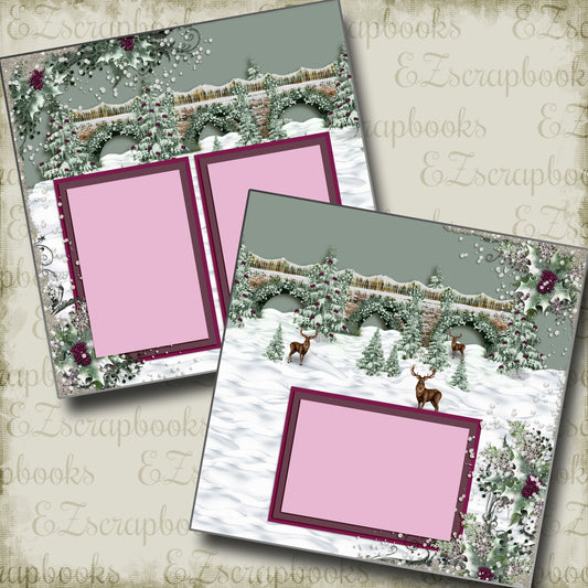 Winter Bridge - 2887 - EZscrapbooks Scrapbook Layouts Christmas