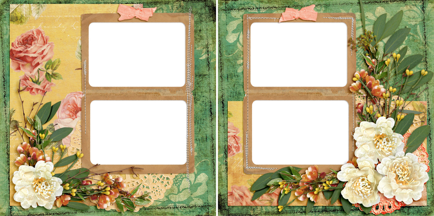 Smells Like Spring - Digital Scrapbook Pages - INSTANT DOWNLOAD - EZscrapbooks Scrapbook Layouts Spring - Easter