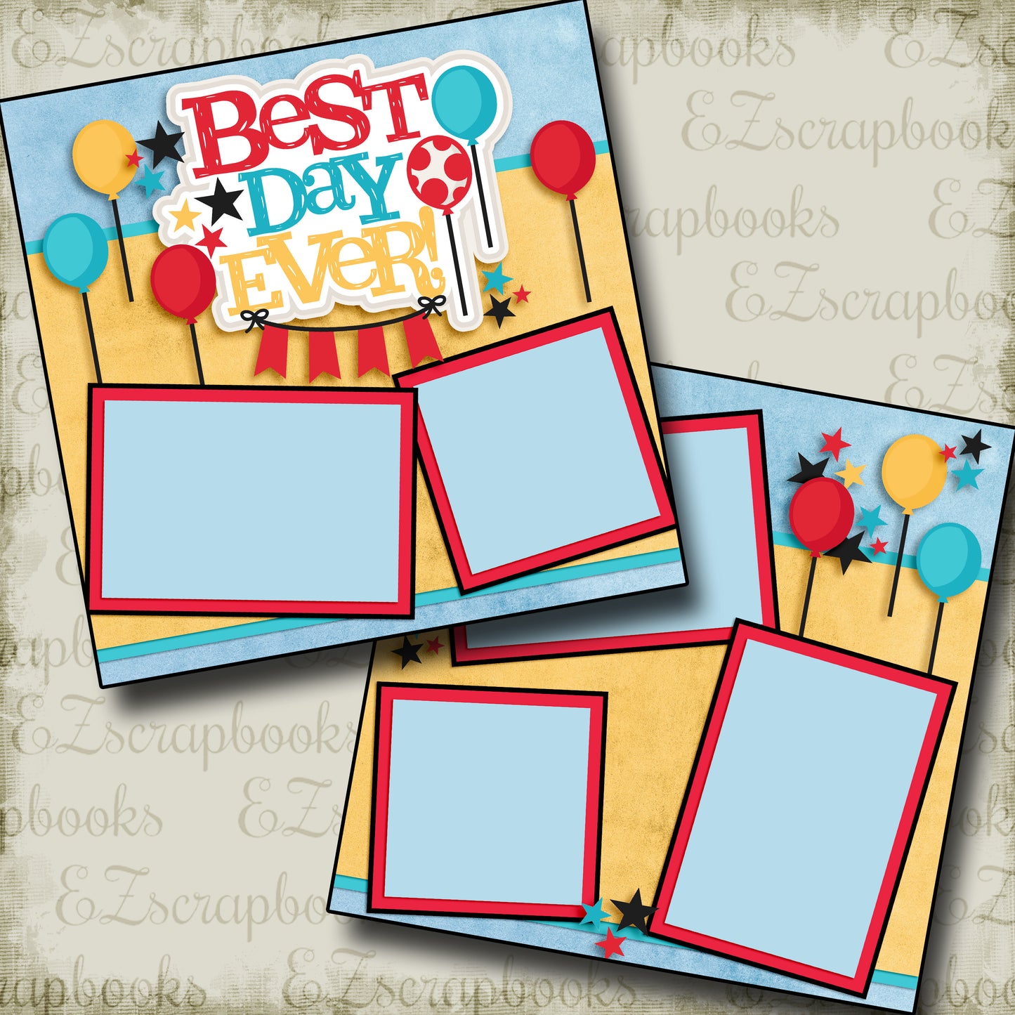 Best Day Ever - 2957 - EZscrapbooks Scrapbook Layouts Disney