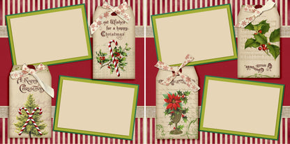 Ribbons and Tags - 3614 - EZscrapbooks Scrapbook Layouts Christmas