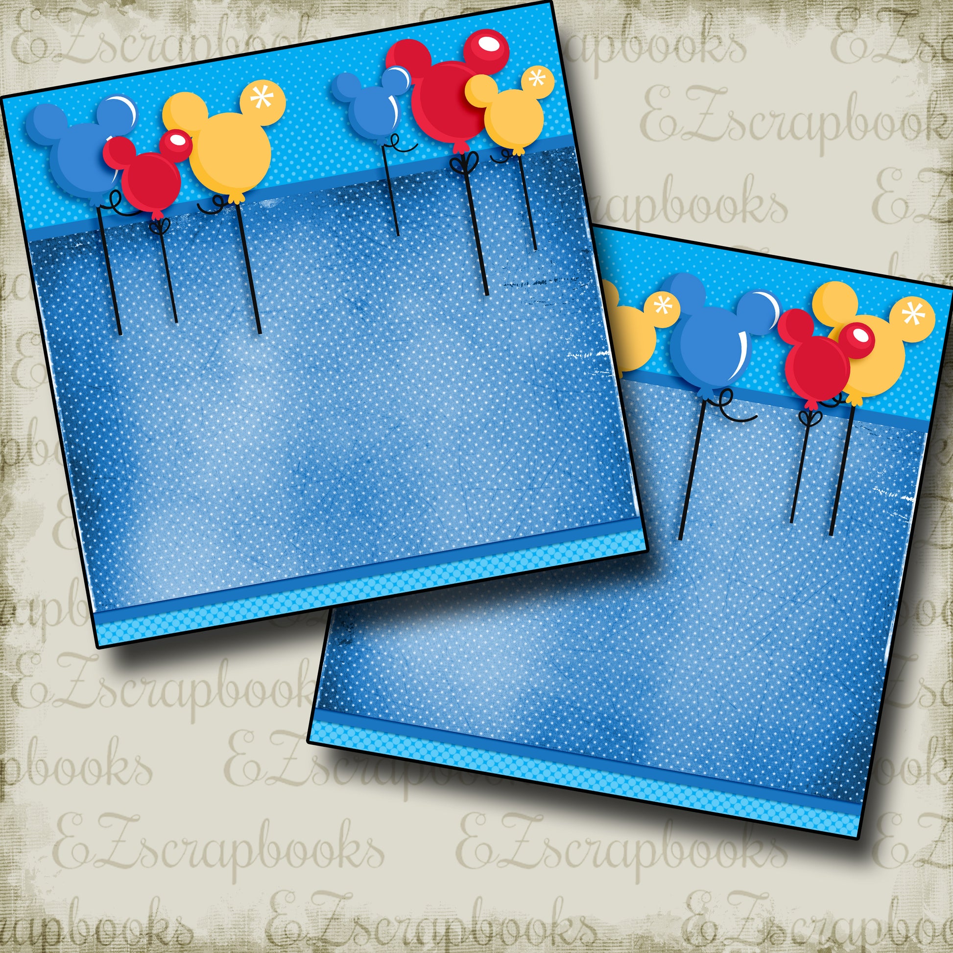 Magical Balloons NPM - 2956 - EZscrapbooks Scrapbook Layouts Disney